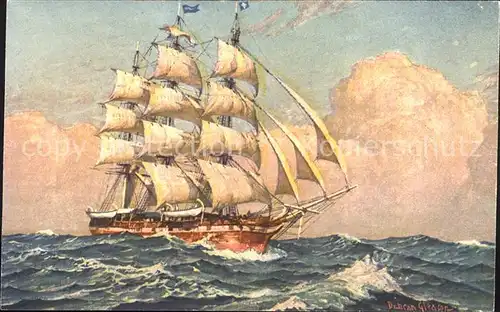 Segelschiffe Kuenstlerkarte Duncan Gledson Nr. 59 Kat. Schiffe