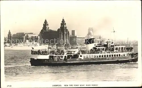 Dampfer Binnenschifffahrt Faehrschiff Ferry Boat Liverpool River Mersey  Kat. Schiffe