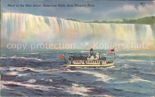 Dampfer Binnenschifffahrt Maid of the Mist American Falls Niagara Falls  Kat. Schiffe