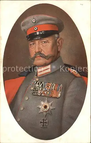 Hindenburg Generalfeldmarschall Orden Kuenstlerkarte R. Grabendorff Kat. Persoenlichkeiten