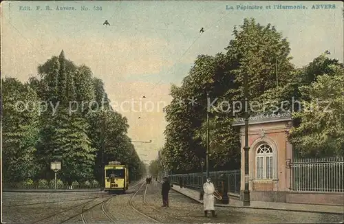 Strassenbahn Pepiniere et l Harmonie Anvers  Kat. Strassenbahn