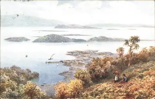 Verlag Tucks Oilette Nr. 7538 Loch Lomond The Islands H. B. Wimbush Kat. Verlage