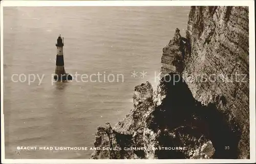Leuchtturm Lighthouse Beachy Head Devils Chimney Eastbourne  Kat. Gebaeude