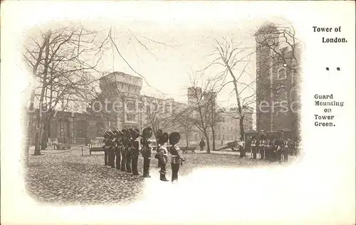 Leibgarde Wache Guard Mounting Tower Green Tower of London  Kat. Polizei