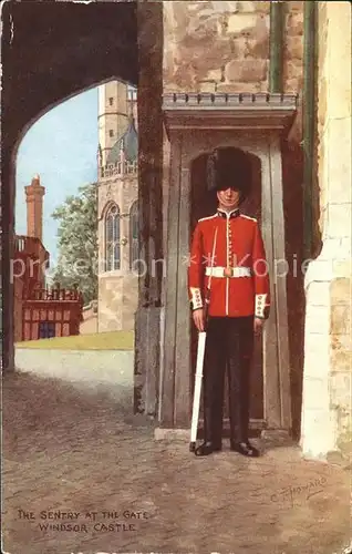 Leibgarde Wache Sentry Gate Windsor Castle C. T. Howard  Kat. Polizei