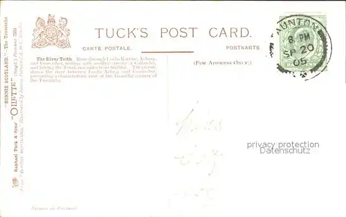 Verlag Tucks Oilette Nr. 7350 The River Teith Trossachs Sutton Palmer  Kat. Verlage