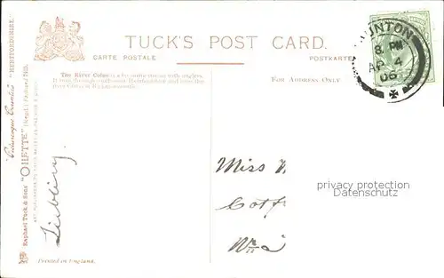 Verlag Tucks Oilette Nr. 7425 Hertfordshire River Colne  Kat. Verlage