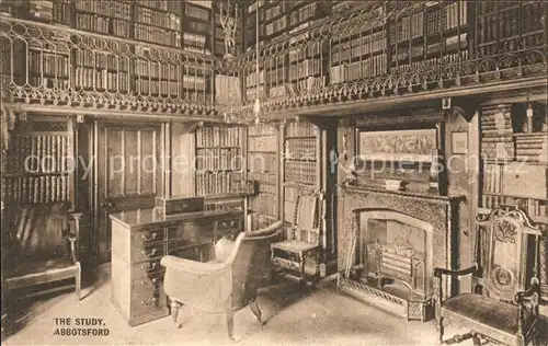 Bibliothek Library The Study Abbotsford  Kat. Gebaeude