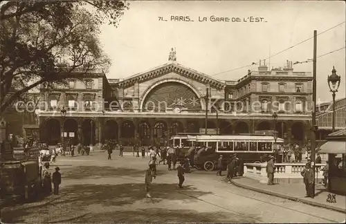 Autobus Omnibus Paris La Gare de l'Est / Autos /