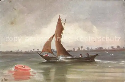 Segelboote Milchever Elbe Chr. Rave Marine Galerie Nr. 264 Kat. Schiffe