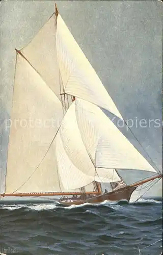Segelschiffe S.M. Jacht Komet Chr. Rave Marine Galerie Nr. 6 Kat. Schiffe