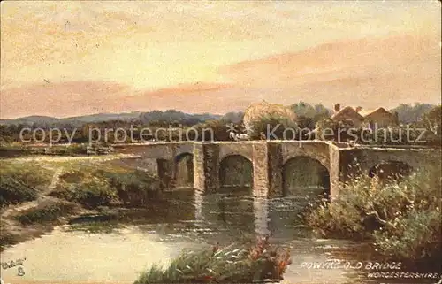 Verlag Tucks Oilette Nr. 7458 Powyke old Bridge Worcestershire Kat. Verlage