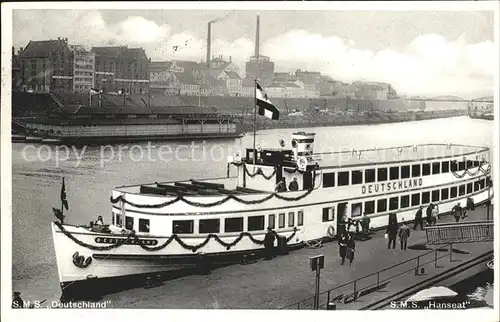 Dampfer Binnenschifffahrt S.M.S. Deutschland S.M.S. Hanseat Kat. Schiffe