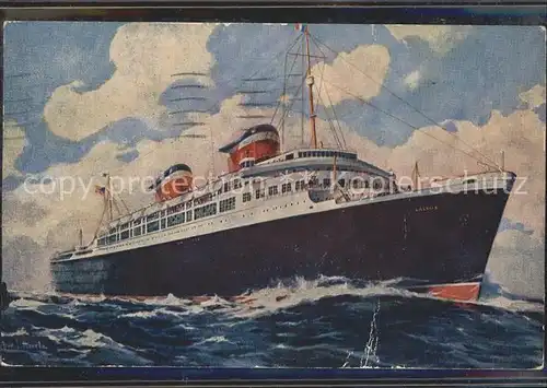 Dampfer Oceanliner S.S. America Kuenstlerkarte  Kat. Schiffe