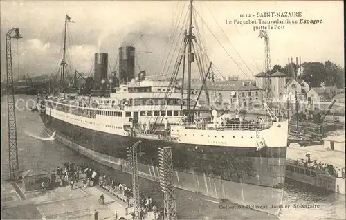 Dampfer Oceanliner Espagne Saint Nazaire Kat. Schiffe