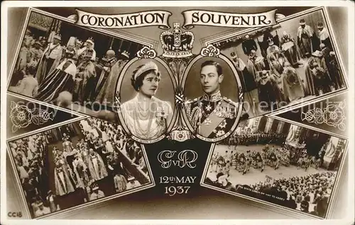Adel England King George VI. Queen Elizabeth Coronation Souvenir  Kat. Koenigshaeuser