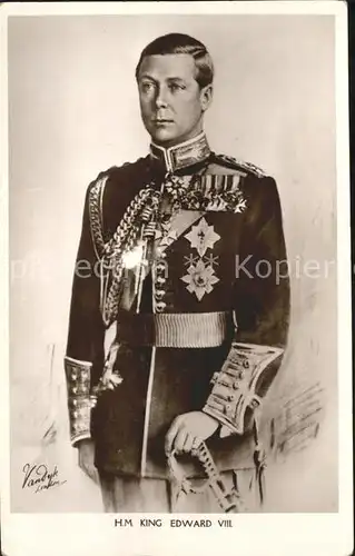 Adel England King Edward VIII Orden  Kat. Koenigshaeuser