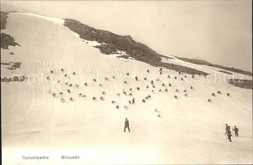 Helvetia Schweiz Rutschpartie Soldaten im Schnee / Heraldik /