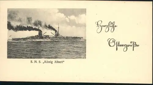 Marine SMS Koenig Albert Ostern Kleinformat / Schiffe /