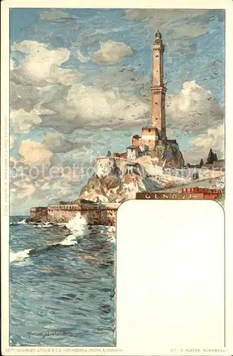 Wielandt Manuel Litho Nr.202 Genova  Kat. Kuenstlerkarte