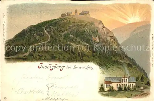 Berggesichter Inselsberg Litho Kat. Berge