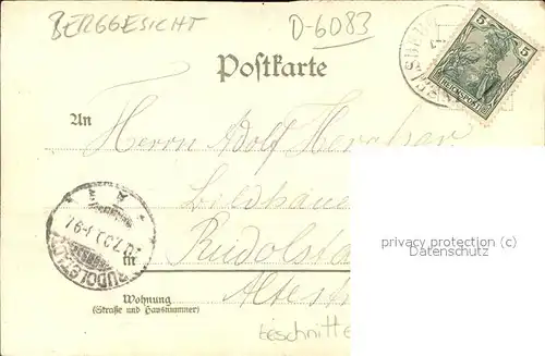 Berggesichter Inselsberg Litho Kat. Berge