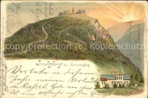 Berggesichter Inselsberg Litho Kat. Berge