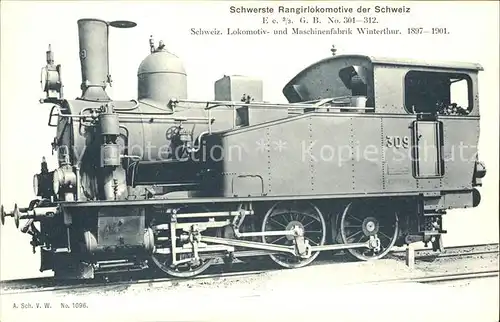 Lokomotive Schwerste Rangirlokomotive Schweiz  / Eisenbahn /