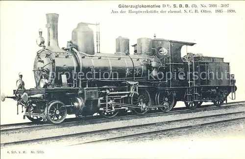 Lokomotive Gueterzuglokomotive SBB No. 3895 SCB Olten / Eisenbahn /