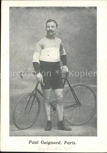 Radsport Bahnradsportler Paul Guignard Fahrrad Paris / Sport /