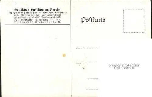 Zeppelin Graf Deutscher Luftflotten-Verein  / Persoenlichkeiten /