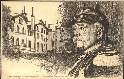 Bismarck Friedrichsruh Kuenstler-Radierung Nr. 26 / Persoenlichkeiten /