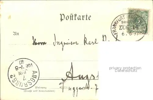 Daur Hermann Nr. 5 Schwarzwald Bahnpost  / Kuenstlerkarte /