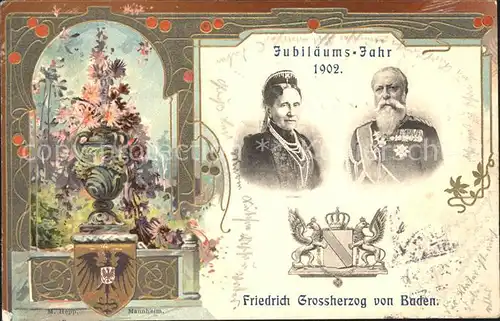 Adel Baden Grossherzog Friedrich I. Grossherzogin Luise von Baden Jubilaeums-Jahr 1902 / Koenigshaeuser /