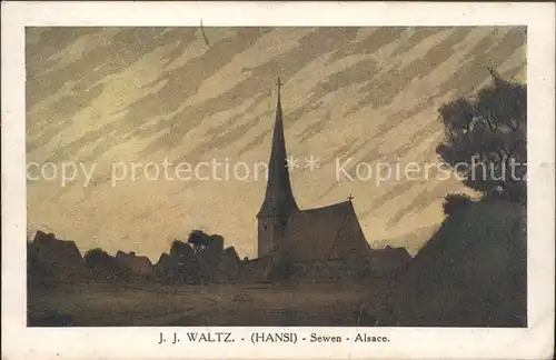 Hansi Waltz J J Sewen Alsace  / Kuenstlerkarte /