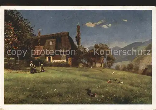 Hoffmann Heinrich Schwarzwaldhaus auf der Hoehe  / Kuenstlerkarte /