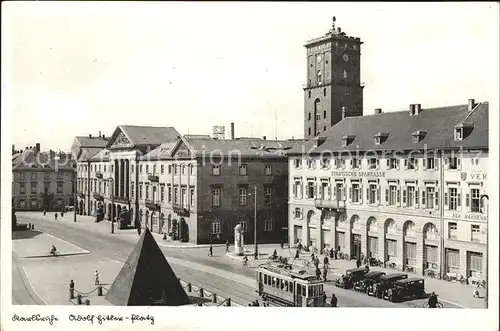 Strassenbahn Karlsruhe A.H. Platz Kat. Strassenbahn