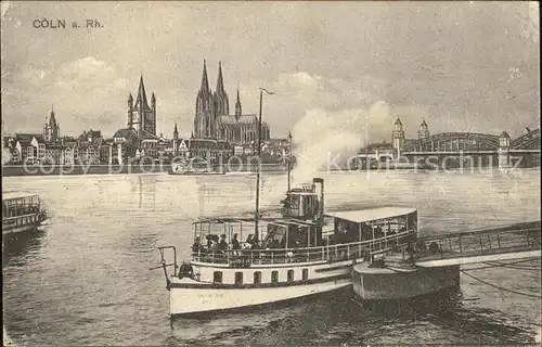 Dampfer Binnenschifffahrt Koeln am Rhein Kat. Schiffe
