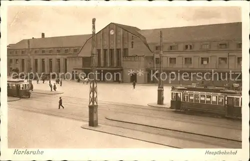 Strassenbahn Karlsruhe Hauptbahnhof Kat. Strassenbahn