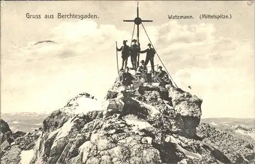 Bergsteigen Klettern Berchtesgaden Watzmann Mittelspitze / Sport /