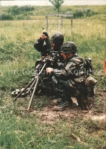 Geschuetze Werfermannschaft Minenwerfer Schweizer Armee Kat. Militaria