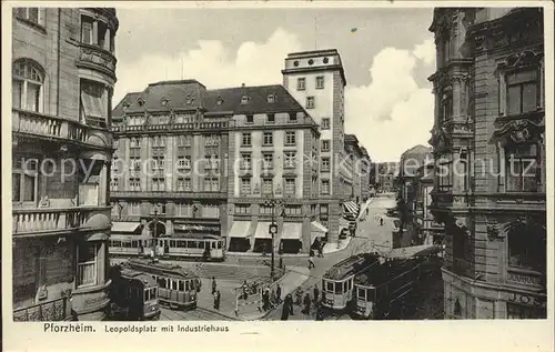 Strassenbahn Pforzheim Leopoldsplatz Industriehaus Kat. Strassenbahn