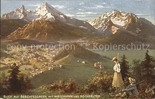 Verlag Tucks Oilette Nr. 624 B Berchtesgaden Watzmann Hochkalter  Kat. Verlage