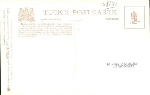 Verlag Tucks Oilette Nr. 624 B Hintersee Berchtesgaden  Kat. Verlage