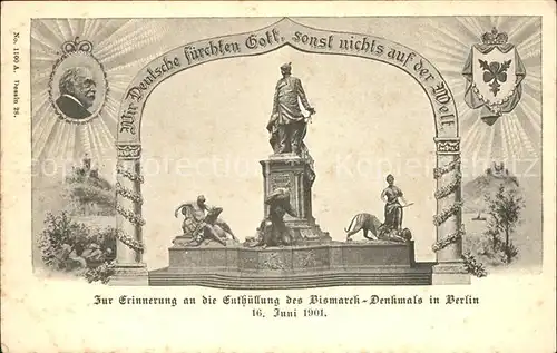 Bismarckdenkmal Berlin  Kat. Persoenlichkeiten