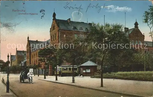 Strassenbahn Karlsruhe Grenadier Kaserne  Kat. Strassenbahn