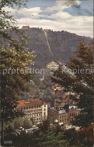 Verlag WIRO Wiedemann Nr. 2747 A Wildbad Sommerberg Bergbahn  Kat. Verlage