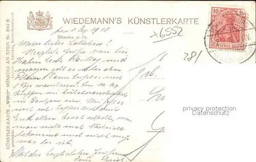 Verlag Wiedemann WIRO Nr. 2061 B Muenster am Stein  Kat. Verlage