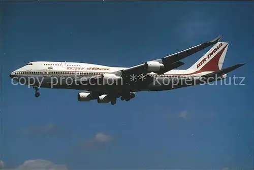 Flugzeuge Zivil Boeing 747 400 VT ESO Air India  Kat. Flug