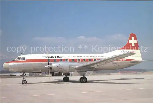 Flugzeuge Zivil SATA Convair 640 HB IMM c n 412  Kat. Flug